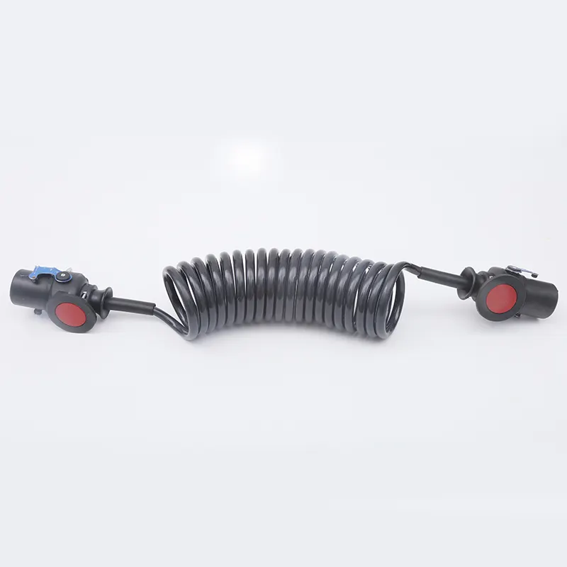 Heavy Duty 7 Core Coiled Cable Trailer Tractor Car Ebs Spiral Cable Power Electric Wires Cables