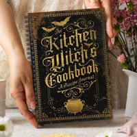 Carnet de notes personnalisé avec couverture rigide, reliure spirale A5, marque-pages adhésifs, carnet de recettes, mon livre de recettes