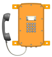 Téléphone mural industriel résistant aux intempéries IP66 avec écran LCD et 4 touches programmables pour système d'appel d'urgence en tunnel