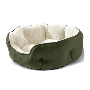 Zhejiang Factory Custom Luxury New Innovative Fashion Round Dog Beds Washable Fancy Pet Dog House Bed Free Samples For Travel