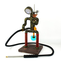 Chicha Spaceman Nouveau Design Alien Shesha Night Club Shisha Bar Ensemble de Fumée Chichas Uniques avec Lumière LED Rechargeable