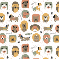 Ensemble de draps Cani Uk 100% coton, taille super king, motif imprimé chien