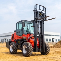Carrello Elevatore Diesel per Terreni Accidentati 3.5t 4WD Trazione Integrale Fuoristrada per Uso in Cantiere, Foresta e Fattoria