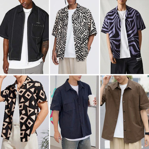 Inventario Camisas de playa para hombres Casual Manga corta Moda Nueva camisa para hombres Estampado Patrón Cardigan Estilo Mezcla - Product Image 6