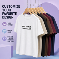 T-shirt unisexe personnalisé en coton épais, coupe oversize, épaules tombantes, style streetwear décontracté, couleur unie, respirant, pour impression sérigraphique