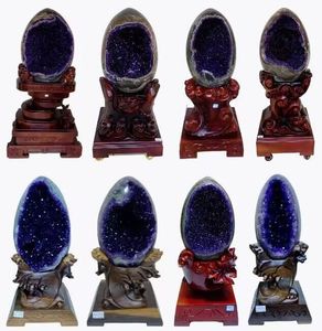 Oeuf en grappe d'améthyste naturelle pour la décoration - Product Image 3