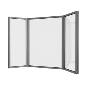 Fenêtre en aluminium à double vitrage insonorisée Lukliving Big View, design de fenêtres en <span class=keywords><strong>baie</strong></span>, fenêtre de maison, fenêtre de bureau pour villa - Product Image 3