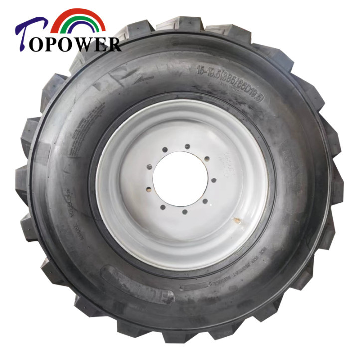 Construction Duty PU Foam Filled Solid Tyre 15-19.5 for Skid Steer Loader and Backhoe Equipment