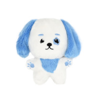 Peluches interactives promotionnelles en gros, chien bleu en peluche, 10 cm, petite taille, jouet animal en peluche chiot