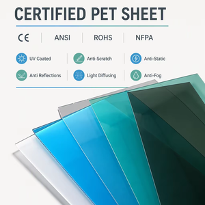 Feuille de PET transparente de 3 mm à 5 mm d'épaisseur, certifiée CE, brillante, gaufrée, diffuseur de lumière, anti-buée, remplacement de verre, découpe - Product Image 3