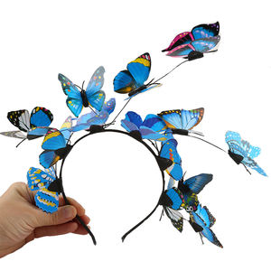 Chapeau fascinateur papillon, bandeau papillon monarque, couronne, accessoire de tête pour fête du <span class=keywords><strong>thé</strong></span>, costume d'Halloween - Product Image 1