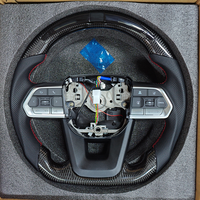 Volant en cuir personnalisé en fibre de carbone avec LED pour Toyota Land Cruiser LC200 LC300 300 4Runner Fortuner Hilux GR Tundra RAV4