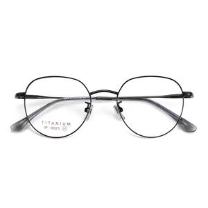 Monturas de Gafas Redondas de Titanio 6023, Montura Completa, Anti-UV, Unisex, Lentes Acrílicas, Origen Danyang - Product Image 1
