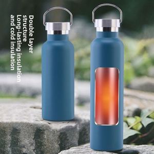 Stainless Steel Customizable Bullet-Shaped Sports Water Bottle Insulated Sleek Tumbler <b>Runners</b> Hikers Camping Kids-Food Grade - Product Image 2