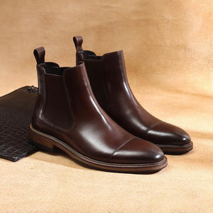 Bottes de cheville rétro pour homme 2025, style chevalier, marron, avec semelles épaisses et douces, pour printemps, automne/hiver, modèles de bottes longues - Product Image 2
