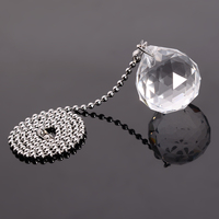 Prisme transparent en cristal, éblouissant, chaîne de traction avec connecteur, lampe de plafond, lustre