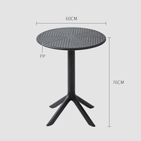 Table à manger en plastique domestique nordique petite Table ronde creuse portable Table basse extérieure