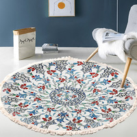Tapis de salon moderne en polypropylène à motif pois, antidérapant et amorti