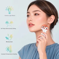 Appareil de beauté pour le visage à usage domestique, rouleau 3D pour raffermir la peau, microcourant, chauffage, vibration, raffermissement de la peau avec microcourant