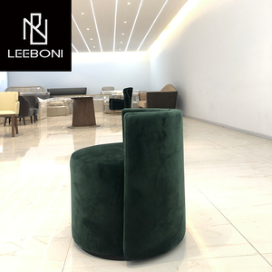 Chaise design de luxe sur mesure <span class=keywords><strong>sans</strong></span> jambe <span class=keywords><strong>fauteuil</strong></span> rembourré de forme ronde en tissu pour le salon - Product Image 3