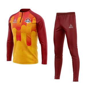 Ropa deportiva ajustada para hombre, conjunto de chándal de fútbol, impresión por sublimación personalizada, diseño de alta calidad, tu propio chándal - Product Image 1