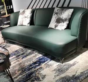 Realgres-sofás de 3 plazas, muebles modernos europeos de China, sin reposabrazos