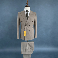 Costume Homme Sur Mesure Croisé 2 Pièces Grande Taille en Laine Formel Mariage Cérémonie Arabe Soirée Veste Pantalon Coupe Slim