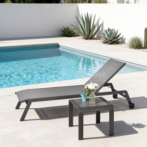 Chaise longue de <span class=keywords><strong>plage</strong></span>, chaise longue de <span class=keywords><strong>piscine</strong></span>, lit de <span class=keywords><strong>plage</strong></span>, chaises de <span class=keywords><strong>plage</strong></span>, mobilier d'extérieur en aluminium, tissu moderne résistant aux UV, nouveau design - Product Image 1