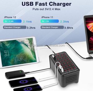 30 Port USB Multi Port Charging Dock EU UK <b>US</b> AC <b>Power</b> <b>Adapter</b> Mobile Desktop Charging Station - Product Image 2