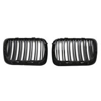 Grille avant double ligne aspect carbone pour BMW Série 3 E36 Berline 1991-1997 – Pièce de mise à niveau de garniture extérieure