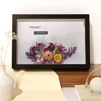 Marco de Fotos Rectangular 3D con Caja de Sombra, Tablero Artificial, Hecho a Mano, para Colgar en la Pared, con Espécimen de Mariposa