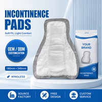 Coussinets absorbants jetables non tissés sans ailettes pour l'incontinence masculine, protection supérieure contre les fuites