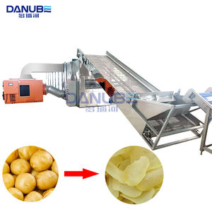 Secadora de Patatas a Gran Escala con Cinta Transportadora de Malla, Rebanadora de Patatas, Máquina Secadora de Patatas, Línea de Producción de Secado de Patatas - Product Image 1