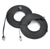 Câble réseau LAN Cat6 plat RJ45 1m 2m 3m 5m, cordon de raccordement en cuivre nu 32AWG UTP, câble Ethernet 8P8C 4 paires, RoHS, noir