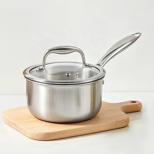 Induction Compatible Minimalist Design For Gas And Induction Cooker Stainless Steel Soup Pot With Glass Lid - Product Image 2