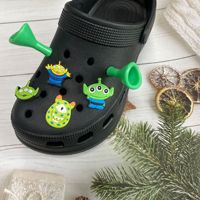 Nouveauté : Breloques de chaussures en silicone et PVC souple 3D Shrek, motif dessin animé, pour la décoration de chaussures d'enfants, vente en gros, décorations de fête