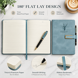 Notebook A5 Personalizzabile in Similpelle PU - Diario <span class=keywords><strong>con</strong></span> Rilegatura a <span class=keywords><strong>Filo</strong></span>, Idea Regalo Promozionale per la Scuola - Offerta Speciale - Product Image 4