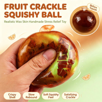 Gesimuleerde fruitige knapperige squishy waxbal stressverlichter fidget slow-rebound handgemaakte bureaudecoratie met anti-stress voordelen