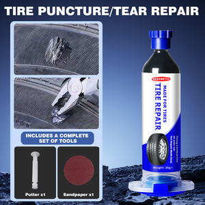 Colle de réparation de pneus puissante, adhésif à séchage <span class=keywords><strong>rapide</strong></span> pour la réparation des crevaisons de voitures, camions et vélos, solution professionnelle 50ml - Product Image 5