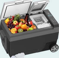 IceMix Elektrikli DC Kompresörlü Buz Makinesi Taşınabilir Araç Buzdolabı Dondurucu Mermi Şeklinde Buz 45L 12V/24V Dokunmatik Panel Kontrolü Uygulama Kontrollü