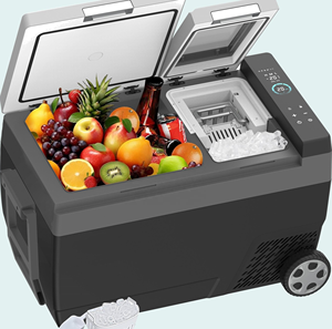 Kulkas Portabel Mobil Kompresor DC Listrik Bentuk Peluru Pembuat Es 45L Freezer 6pcs/8-10mnt Casing Plastik - Product Image 2