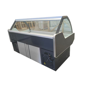 Armoire horizontale de supermarché refroidie par air de <span class=keywords><strong>2m</strong></span> nouveau style de réfrigérateur commercial avec <span class=keywords><strong>vitrine</strong></span> pour porte en verre à double température - Product Image 3