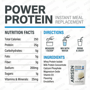 ผงโปรตีนเวย์ไอโซเลทบริสุทธิ์ 100% ปราศจากคาร์โบไฮเดรต ได้รับมาตรฐาน OEM และ ISO ผสมวิตามิน รสครีมวานิลลา เหมาะสำหรับคีโต - Product Image 2