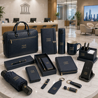Coffrets cadeaux promotionnels bancaires personnalisés : carnet, stylo, gobelet, calendrier, chargeur de bureau, câble USB, cadeaux d'entreprise, articles promotionnels