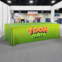Housse de table pliante en polyester élastique à prix direct usine, personnalisable avec votre marque B-002, imprimée par transfert thermique, simple et portable