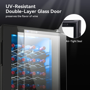 Refrigerador de Vino Eléctrico con Capacidad para 28 Botellas, Doble Zona, Control Táctil Digital, Luz LED, para Cocina, Oficina, Hogar, Bar - Product Image 5