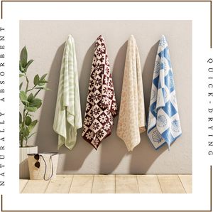Serviette de plage surdimensionnée 100% coton à motif jacquard tissé personnalisé pour la maison grande serviette de piscine ultra-douce coquillage à carreaux bleu/blanc - Product Image 6