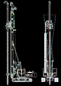 Machine de forage rotative hydraulique multifonctionnelle haute performance pour pieux CFA de 20 m - Product Image 2