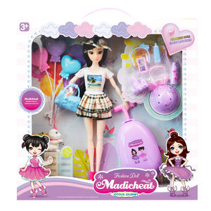 Jinming nouveau style 11.5 pouces solide 3D oeil joint mode voyage poupée maquillage jouet bébé poupée pour fille - Product Image 1