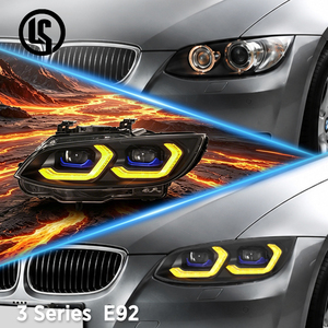 ไฟหน้ารถยนต์สำหรับซีรีส์ 3 E92 ปี 06-09 อัพเกรดไฟเลี้ยว LED ไฟวิ่งกลางวันแบบเสียบปลั๊กใช้งานได้ทันที เพิ่มความสว่าง - Product Image 1